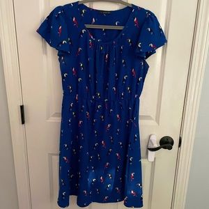 M Blue west kei blue toucan print sundress